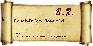Bruchács Romuald névjegykártya
